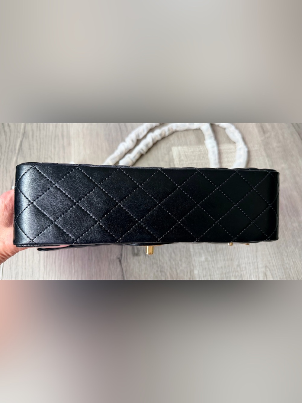 NEW in Box FULL SET FASHION NOT AUTHENTIC BLACK Space Handbag with Gold Hardware - Picture 8 of 14